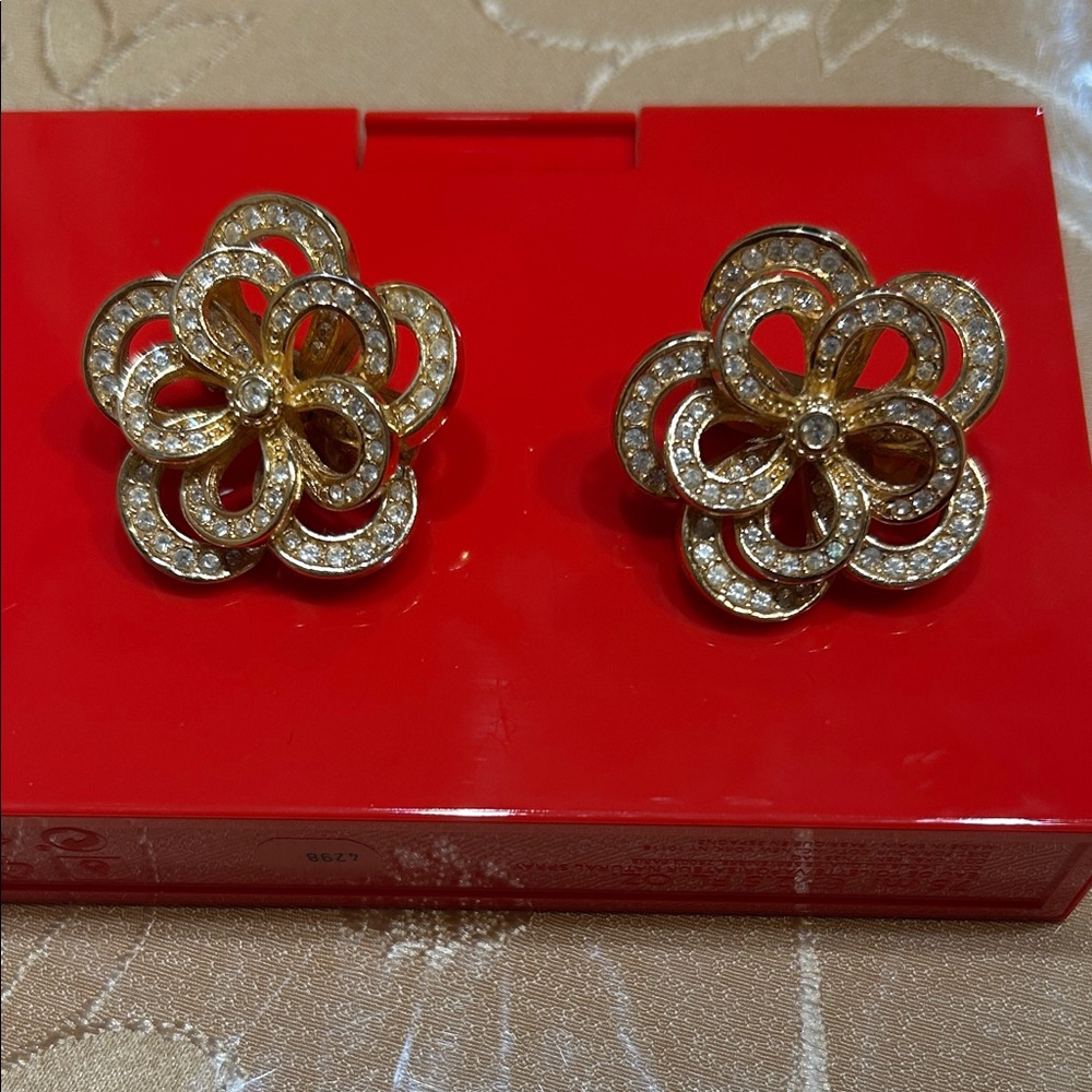 Limited Edition Elegant Gold Flower Earrings